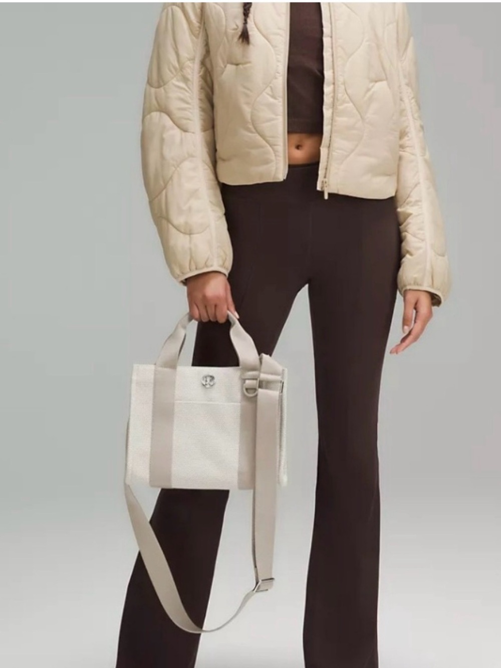 Lululemon Two Tone Mini Tote - Cream & Light Taupe NWT Sold Out